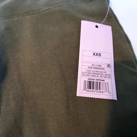 Wild Fable Olive Green Flare cut for added style Pants XXS Cotton Spandex Blend - Picture 3 of 8